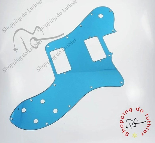 Escudo Squier Telecaster Deluxe 72 Custom Espelho Azul