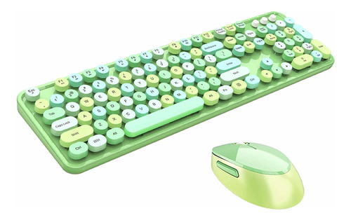 Mofii Sweet Mint Combo Teclado Y Mouse Verde Menta (usado)