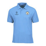 Camiseta Tipo Polo Manchester City, Champions Logos Bordados