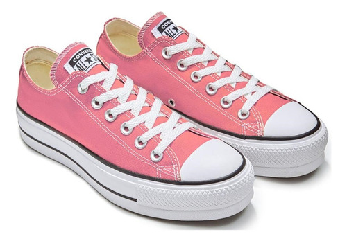 Zapatilla Converse Plataforma Ct All Star Ox Rosa