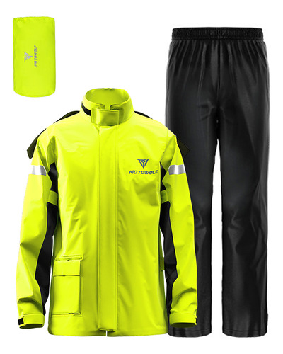 Conjunto Impermeable Reflectante Para Moto Hombre, Chaqueta