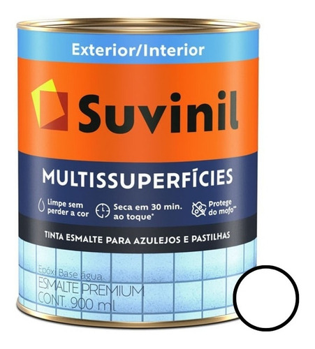 Tinta Esmalte Epóxi Suvinil Azulejos Base Água Branco 900ml