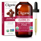 Aceite De Jojoba Organico Cliganic Usda, 100% Puro (4 Oz) | 