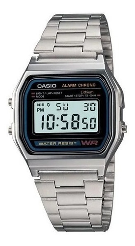 Reloj Casio A-158wa Vintage Crono Alarma Calendario Wr Local