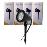 Kit 4 Un  Luminária Led Espeto Jardim Apollo 7w Cob Led Ip65