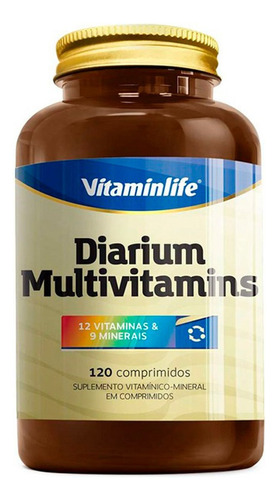 Diarium - Multivitamínico 120 Comprimidos - Vitaminlife Sabor Sem Sabor