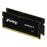 Memoria Ram Fury Impact Gamer Color Negro  32gb 2x16gb Kingston Kf556s40ibk2-32