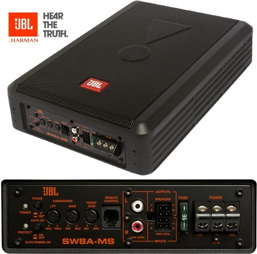 Caixa Amplificada Jbl Slim Sw8a-ms Subwoofer 200w + 2x100w