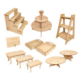 Kit Mesa De Dulces Candybar En Mdf Muebles Para Cupcakes P4