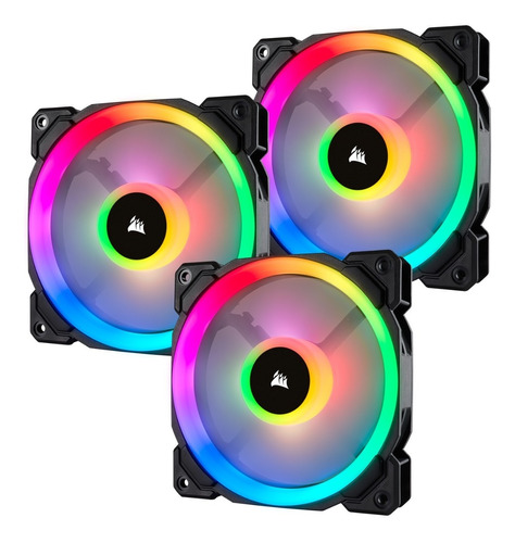 Fan Corsair Ll120 Rgb 120mm / Kit Com 3 Unidades