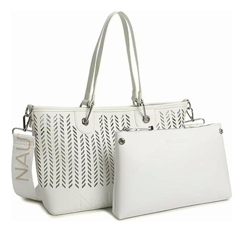 Nautica Bolso Shoulder Para Dama Color Blanco Obscuro.