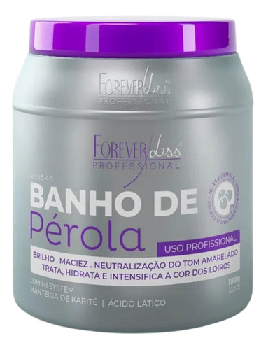 Máscara Banho De Pérola Forever Liss 1kg Loiro Radiante