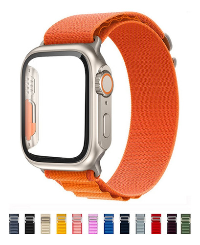 Correa Para Apple Watch Nylon Alpine + Case Apariencia Ultra