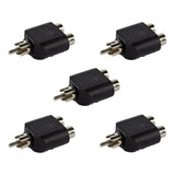 Adaptador Plug Rca Macho Mono Rca X2 Hembra Mono Plástico X5