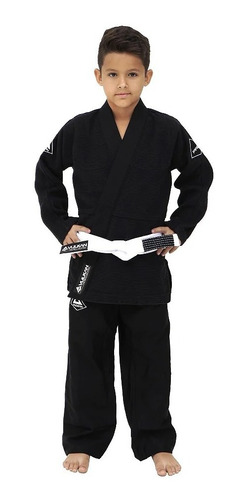 Kimono Jiu Jitsu Infantil Pro Evolution Preto - Vulkan