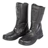 Botas De Cuero Con Proteccion Motociclista Alter Modelo Trip