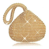 Bolso De Fiesta Triangular Brillante Con Diamantes De