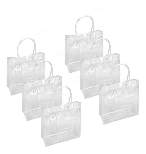 Bolsas De Regalo De Pvc Transparente Con Asas, 10 Unidades A