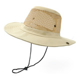 Sombrero De Sol Mesh Crown Safari Con Protección Solar Upf (