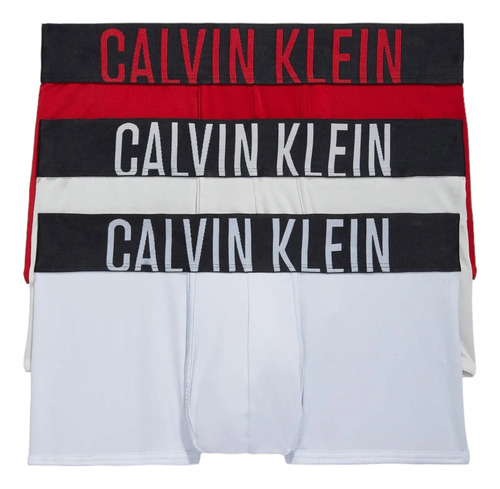 3 Boxers Trunk Calvin Klein Calzoncillos Intense Microfibra 