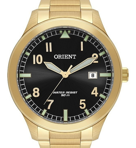 Relogio Masculino Orient Dourado A Prova Dagua Inox Mgss1181