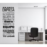 Vinil Decorativo Para Pared Frases Letras  En Esta Empresa..