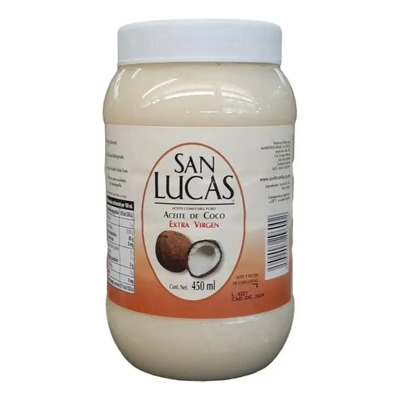 Aceite de Coco San Lucas Extra Virgen 450ml | MercadoLibre