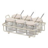 Conjunto De Tarros Y Soportes Para Especias, 6 Tazones