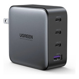 Cargador De Pared Ugreen Carga Rapida 100w Gan 3 Usb C 1 Usb Color Negro