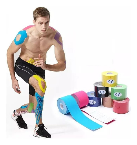 Venda Tape Cinta Kinesiologica Kinesiotape 5cm X 5m Unidad Color Variados