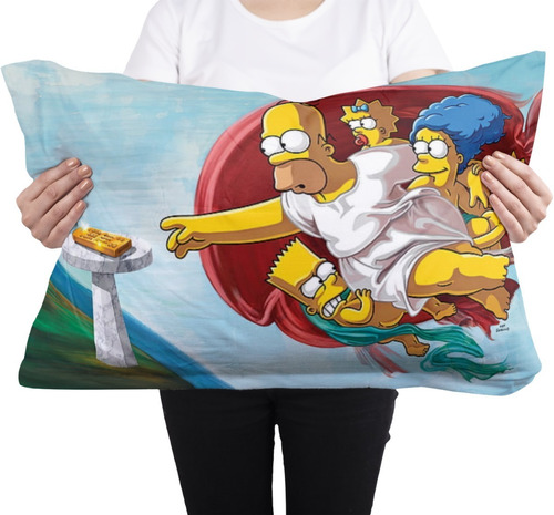 Cojin Almohada Los Simpson La Creacion Parodia Diseño Unico