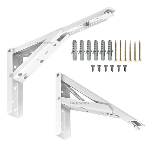 Suporte Mão Francesa Retrátil 35cm Mesa Dobrável Parede 350