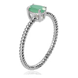 Anillo Jewelrymex Esmeralda Natural Plata 925 #bienestar