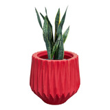 Vaso Decorativo Para Plantas Jardim Design Moderno Origami Cor Vermelho