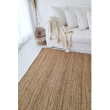 Alfombra 100% Yute Natural Trenzado - 180 X 120 - No Pincha