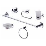 Kit Accesorios Baño Peirano 12006 6 Piezas Baño Inoxidable