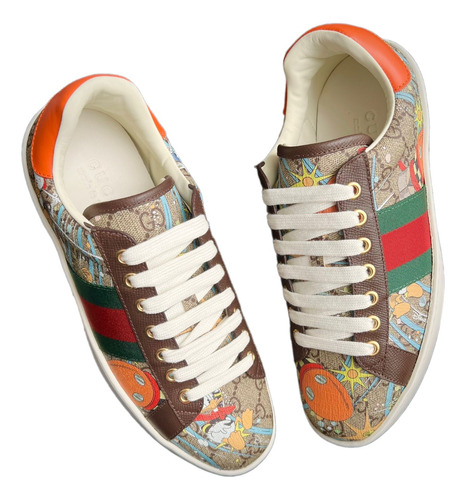 Tenis Gucci Ace Huey, Dewey, Louie Print Hombre 