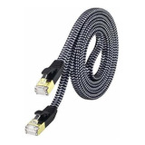 Cable Ethernet 20 Ft Cat7 Nylon - Lan Rj45 Pc Router.