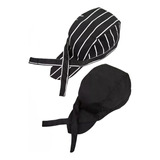 2pcs Sombrero Cocinero Gorra Gorritos Chef Cabeza Ajustable