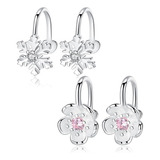 Juego Joyas Ajustables Plata S925 Con Diseño Flor Cerezo Sin