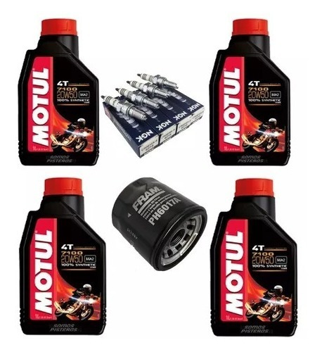 Kit Afinacion 4l Motul 7100 Ngk Fram R1 Gsxr 1000rr R6r 600r