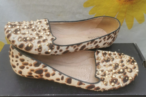 Sapatilha Avida Animal Print Com Spikes Tam 37