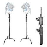 Kit 2 Tripé Iluminação Century C-stand Greika 30kg 3,3m