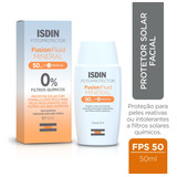 Protetor Solar Facial Fusion Fluid Mineral Fps 50 50ml Isdin