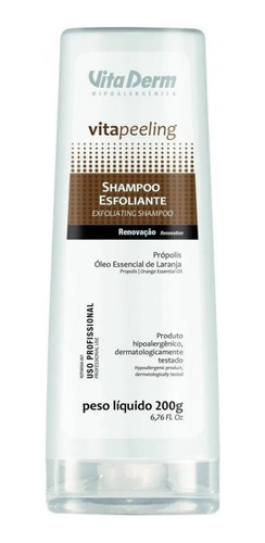  Shampoo Esfoliante Do Couro Cabeludo Vita Derm 200gr