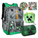 Mochila 103p Minecraft Adolescentes Niños Niños Estudi