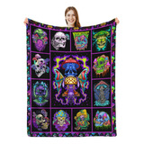 Doinbee Manta De Calavera De Hongo, Calaveras Neon Moradas, 