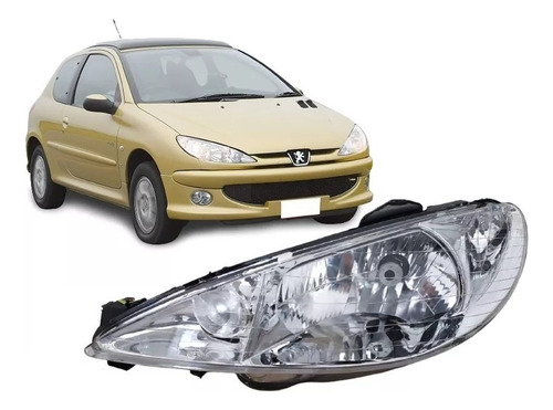 Optica P/ Peugeot 206 2004 2005 2006 2007 Parábola Simple