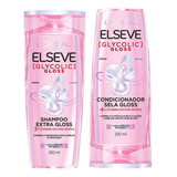 Elseve Gloss Kit Shampoo E Condicionador Glycolic Gloss 200m