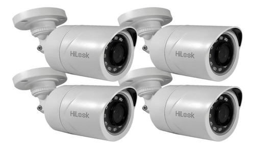 Kit 4 Cameras Bullet Hd 720p Hilook Thc-b110c-p 4x1 Ir 20m